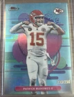 2025 Topps Finest Patrick Mahomes Sky Blue Refractor /250 Uncommon #136 Chiefs