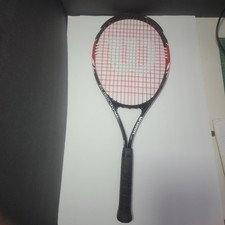 Wilson Fusion XL Tennis Racket Black Red 4 3/8" Grip
