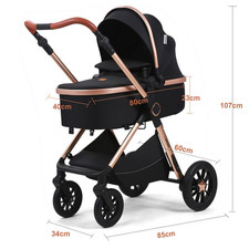 3-in-1 Foldable Pet Stroller For Small Dogs And Cats, Detachable Carrier With St