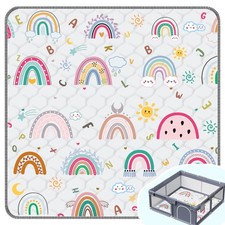Baby Play Mat  Thick Soft 50" X 50" Playpen mat, Non-Slip and Machine Washable...