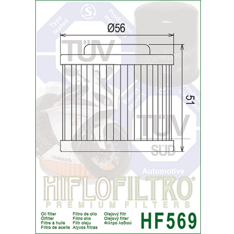 Hiflofiltro HF569 Oil Filter 3 Pack MV Agusta F3 800, F3 675, Brutale 675 - Image 2 of 2