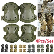 4* Taktische Kniesch&uuml;tzer & Ellbogensch&uuml;tzer Knieschoner Milit&auml;r Combat Schutz.