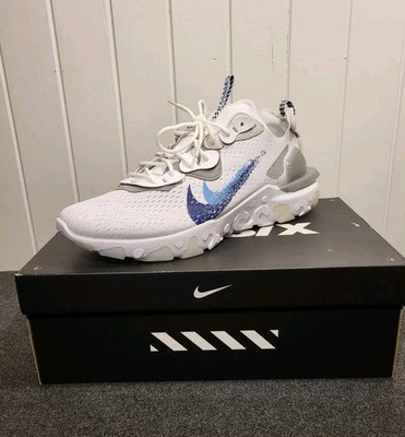 Nike React Vision Paint Swoosh White Royal Blue - Größe: 49,5   