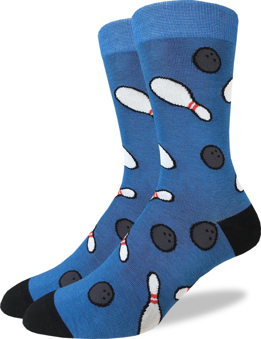 Mens Bowling Socks, Blue, Adult, Shoe Size 7-12