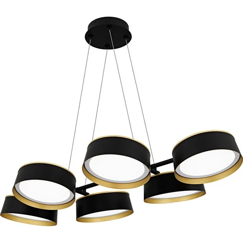 Quoizel BYS640 Byrnes 40"W LED Linear Chandelier - Black - Picture 5 of 7