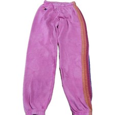 Aviator Nation XS sweatpants purple / Pink 5 Stripe Read Look X
