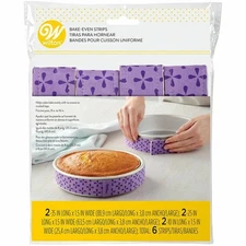 Wilton Bake-Even Strips 6pc For Baking Moist Level Cakes 415-0796 New