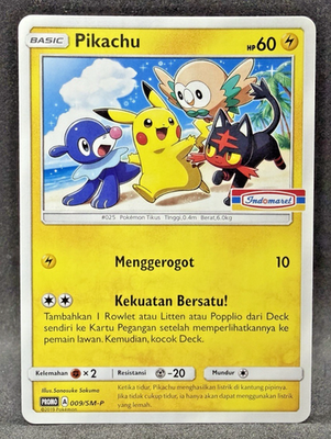Pokemon Card Indonesia INDOMARET STAMP Pikachu 009/SM-P Alola