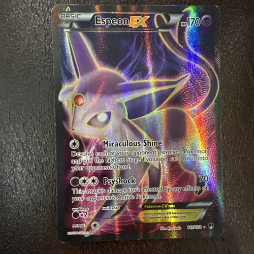 Pokemon Company Espeon EX 117/122 Breakpoint Ultra Rare Full Art Holo Eng 2016
