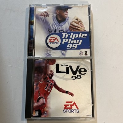 PS1 EA Sports Bundle NBA Live 98 & Triple Play 99 Complete CIB