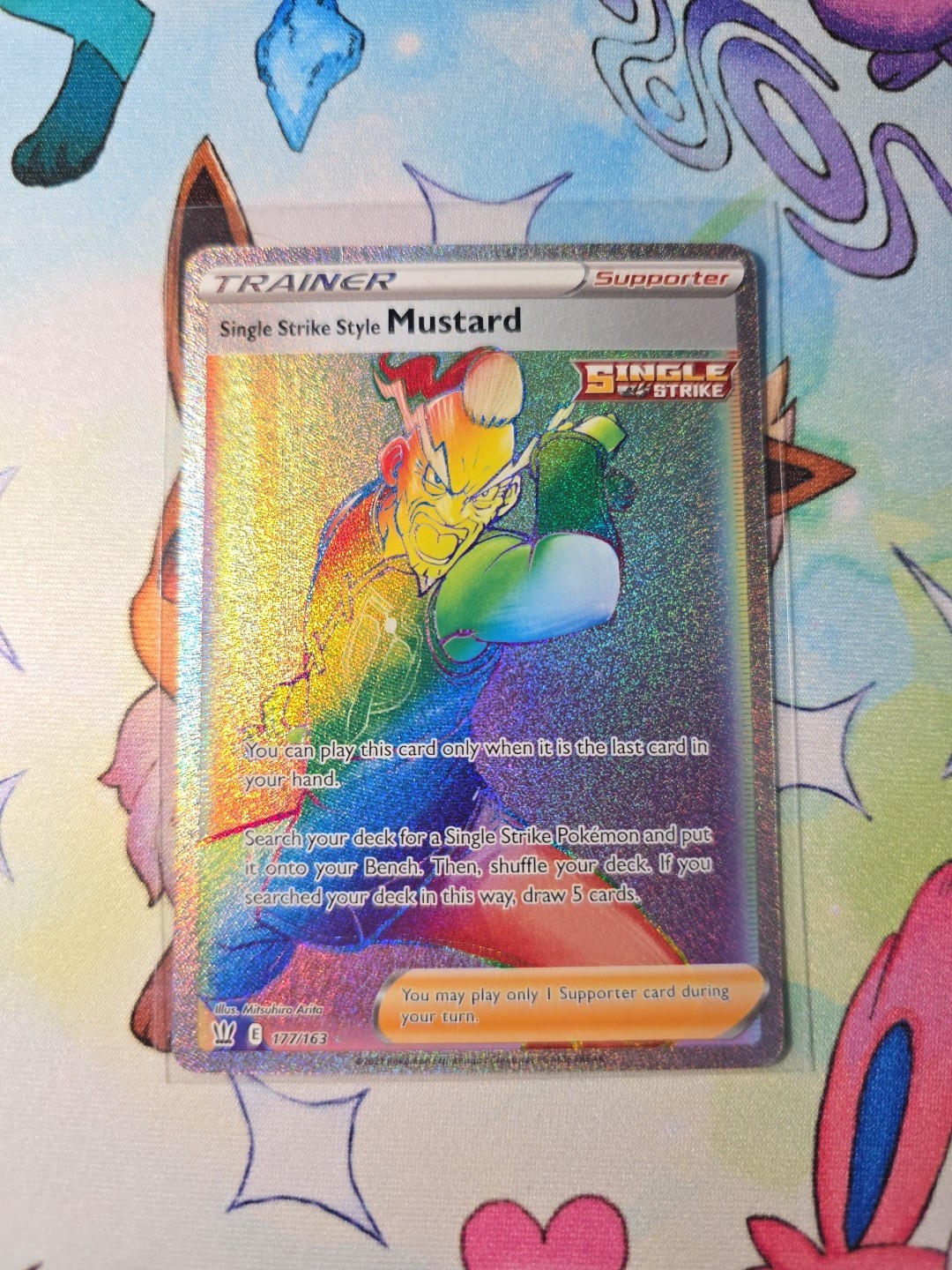 Single Strike Style Mustard - 177/163 - Pokemon Battle Styles Secret Rare NM