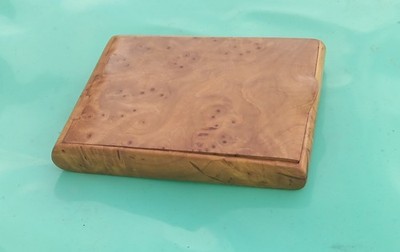Antique Russian Karelian Burl Wood Box, 3 1/2'' x  4 1/2'' x 1/2