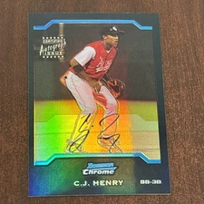 2004 Bowman Draft Aflac All-American Chrome Auto /125 CJ Henry #AA-CH Auto
