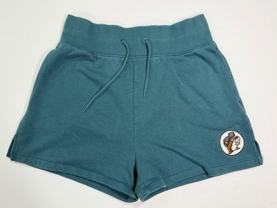 Bucees Shorts Adult Large Teal Blue Fleece Drawstring Pockets Sweat Loungewear
