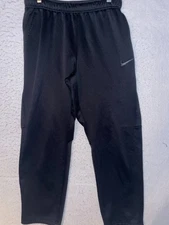 Nike Dri-Fit Fleece Lined Sweatpants Black Pockets Drawstring Mens M Gym
