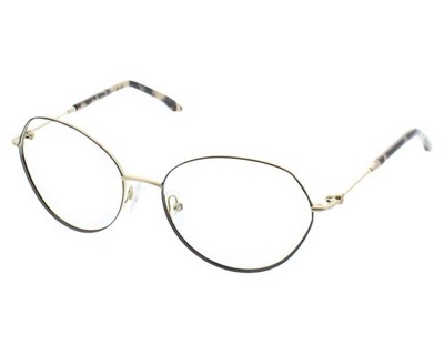 BCBG MAXAZRIA Moira Black Gold Womens Designer Eyeglasses Frames 54-16-135