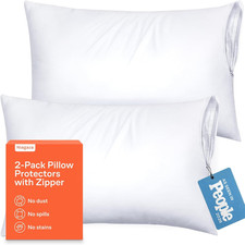Ultra Soft Pillow Protectors with Zipper Standard Size