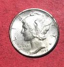 1945S US Mercury SILVER Dime "San Francisco" Mint! AU! Old US Coin!
