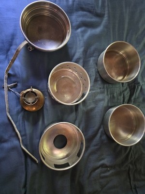 Primus No. 71 Sweden Gas Backpack Camp Stove With Sweden Made Alu Plus Cook Set