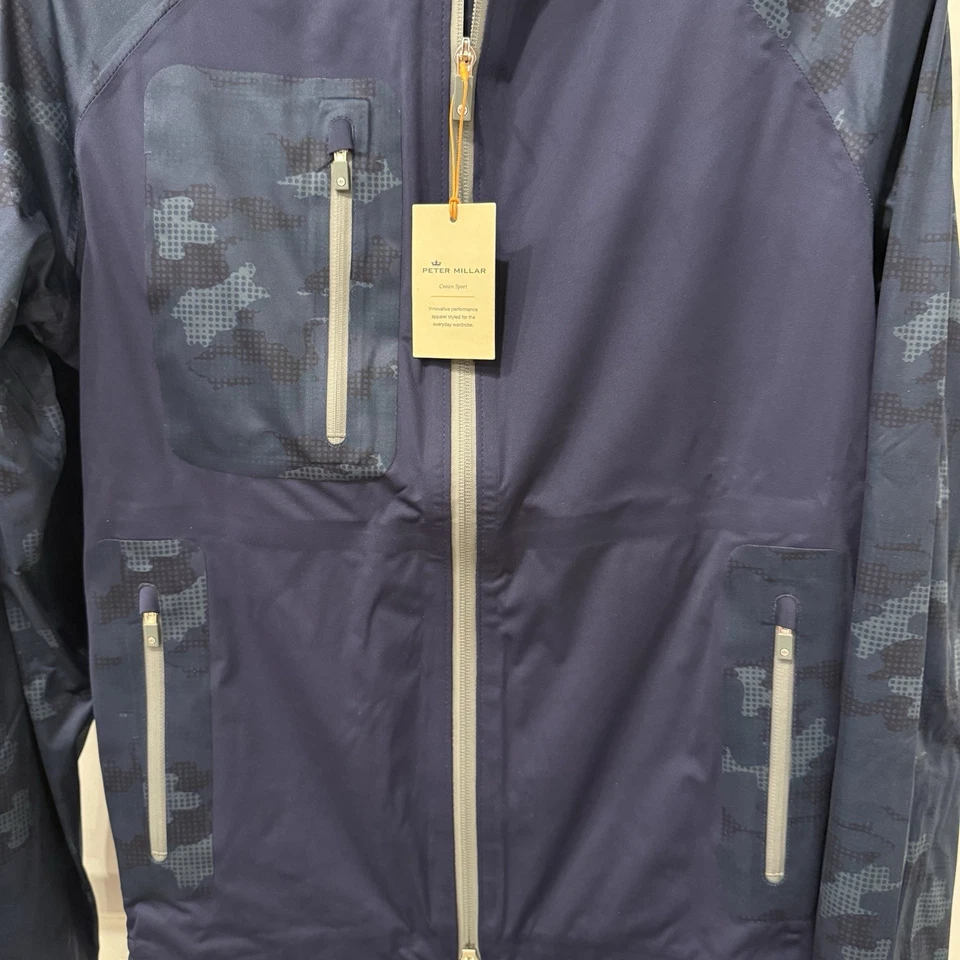 Chaqueta de lluvia Peter Millar talla pequeña azul marino nueva con etiquetas $195 Foto 2 de 4