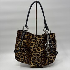 Y2K Kathy Van Zeeland Leopard Cheetah Print Bag With Charms. Read Description