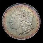 1921-S $1 Silver Morgan Dollar in BU Condition, Excellent Eye Appeal Obv Toning
