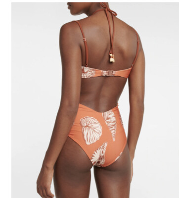 Johanna Ortiz One Piece Swimsuit Burnt Orange Seashell Print