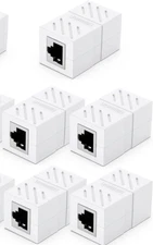 5 Pack Ugreen RJ45 Coupler Adapter, White, New S1