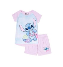 DISNEY Lilo  Stitch Girl's Short Sleeve Shirt and Short Pajama Set Size 4/5