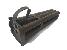 PRIMITIVE CANDLE MOLD MAKER 6 HOLE CAVITY TUBE TAPER COLONIAL TIN COLLECTIBLE