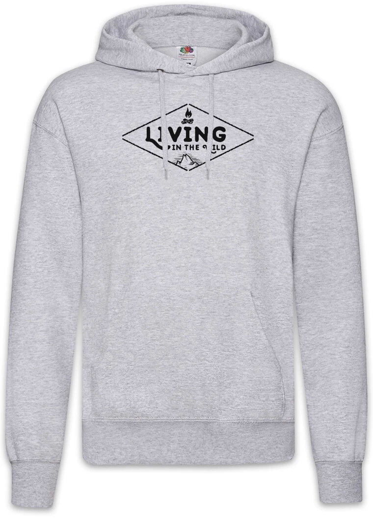 Living In The Wild Hoodie Pullover Bonfire Environmental Protection Camping