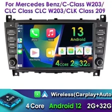 For Mercedes Benz W203 C200 C230 C320 W463 Android 13 Car Play Radio Stereo GPS
