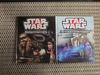 Lot of 2 Story Reader Me BOOKS Star Wars Disney Rebel Heroes Hidden Message