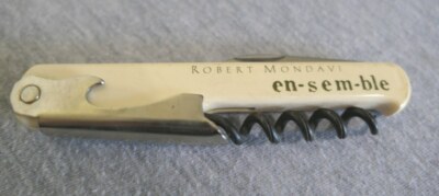 Vintage Robert Mondavi En-sem-ble Wine Bottle Opener Corkscrew Knife Combo