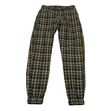 Almost Famous Pants Womens Medium Straight Leg Long Stretch Lightweight Plaid