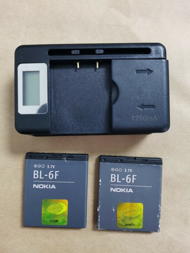 BL-6F + LCD Charger for Nokia N78 N79 N95(8G) 6788 6788I - Picture 1 of 7