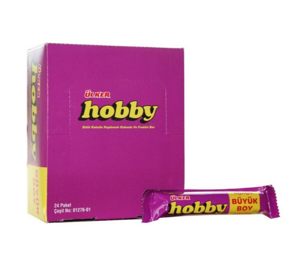 Barra de avellanas Ulker Hobby Chocolate 24 piezas 25 g % 100 ORIGINAL* ENVÍO EXPRESO *