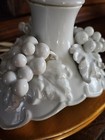 Vintage Classical Blanc De Chine Italian White Porcelain Table Lamp w/Grapes  — photo 9