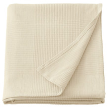 IKEA INDIRA Tagesdecke, natur/Baumwolle ungebleicht, 230x250 cm NEU