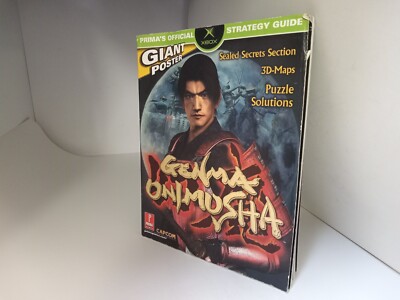GENMA OMIMUSHA W/POSTER OFFICIAL STRATEGY GUIDE FOR THE ORIGINAL XBOX #L18
