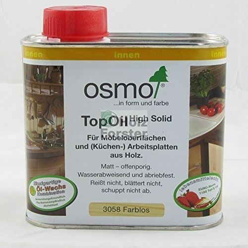 Osmo Top Oil 3058 Clear Matt Kitchen Worktops 500ml for sale online eBay