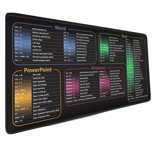NonSlip Gaming Keyboards Pad with Useful Excels Word Cheats Sheet Computer Mats - Picture 13 of 16