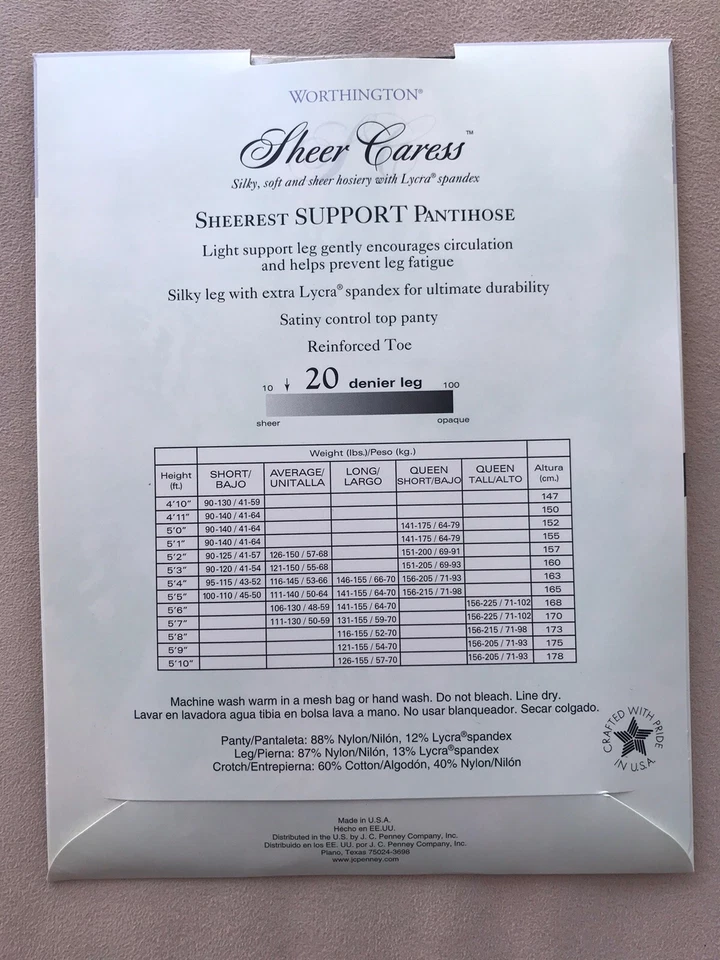 De colección. JC Penney Sheer Caress Sheerest SOPORTE Pantimedias Control Top AZUL MARINO LARGO Foto 2 de 2