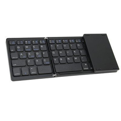 Foldable BT Keyboard With Touchpad Full Size Support 3 Devices Rechargeable Hot