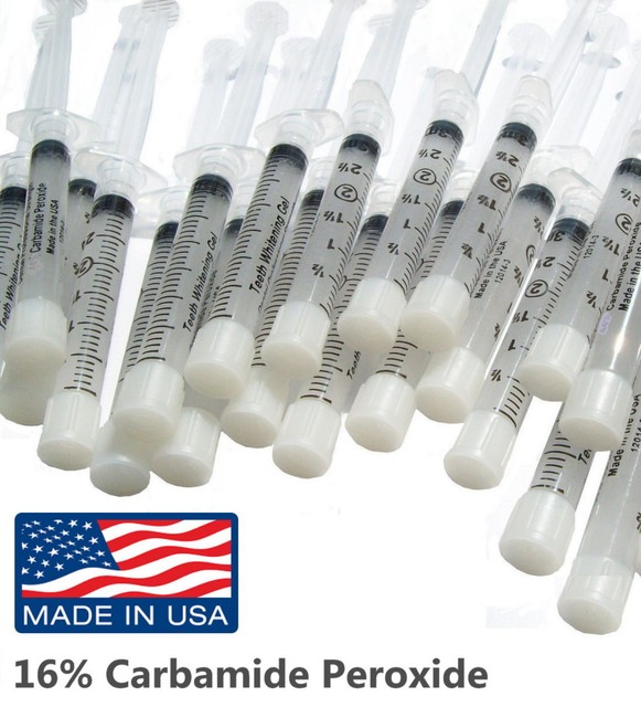 Teeth Whitening GEL 16 Carbamide Peroxide 3ml Syringes Tooth Bleaching