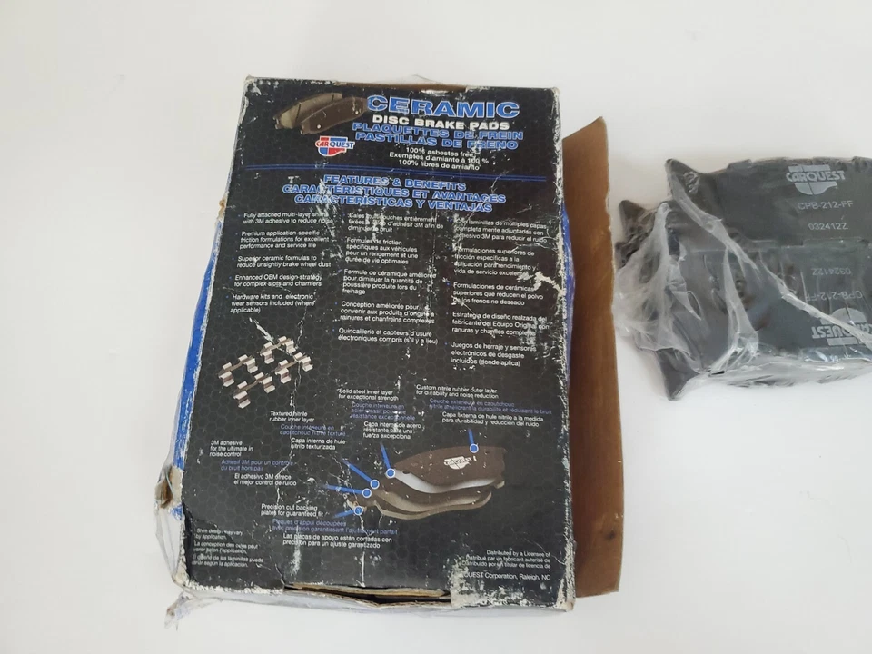 4 Pad Disc Brake Pad Set Ceramic Front Brake Pads CARQUEST Cpb-212-ff - Image 4 of 4