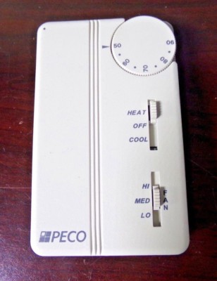 PECO Fan Coil Thermostat, Electronic, Analog (M)