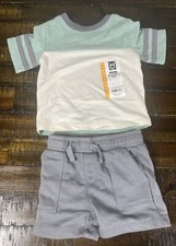 Member's Mark Boy's 2 Piece Easy Pull On Short Sleeve and Short Playwear Set