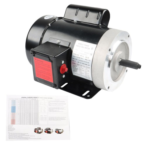 Electric Motor 1/2HP 56C 1750RPM Single Phase TEFC 60HZ General Motor 5/8" Shaft - Picture 2 of 13