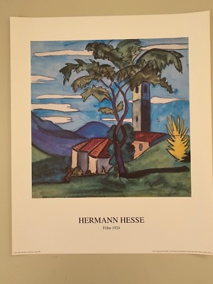 HERMANN HESSE, 'FOHN,1924' SELTENER KUNSTDRUCK 1993